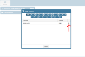 Selezionare la voce Susegana